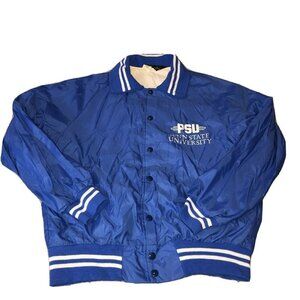 Vintage CHAMPION Mens PENN STATE UNIVERSITY Snap Buttons Windbreaker Jacket